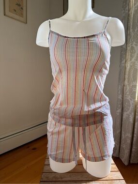 Calvin Klein Underwear Pastel Multi-Stripe Cotton Cami & Shorts Set